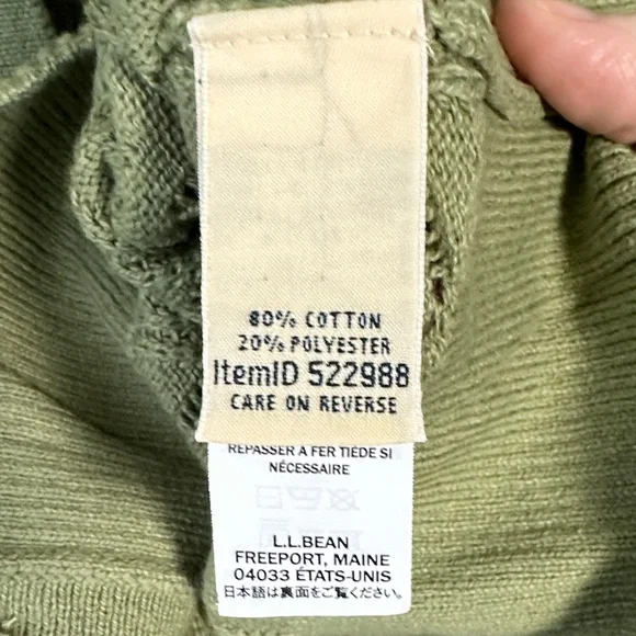 L.L. Bean Pointelle Cardigan, MP - Picture 5 of 7